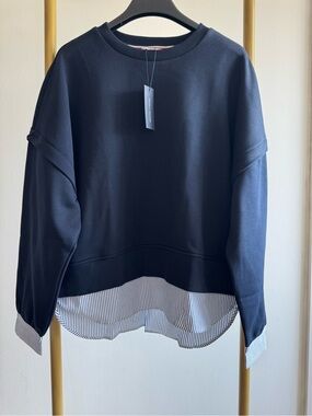 Tommy Hilfiger Navy & White Layered Sweatshirt